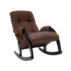 Мебель Импэкс Кресло-качалка Бергамо, венге/кофейный (экокожа) Кресла качалки