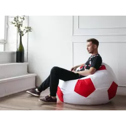 DreamBag Кресло Мяч большой Оксфорд [Бело-Красный] Кресла-мешки