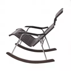 Мебель Импэкс 015.001 Кресло-качалка складное Белтех [Иск. кожа черная] Кресла качалки
