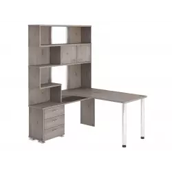 Мэрдэс Компьютерный стол Карл, 130 правый, белый жемчуг Компьютерные столы
