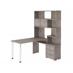 Мэрдэс Компьютерный стол Карл, 130 левый, белый жемчуг Компьютерные столы