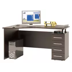 Сокол 00-00011396 Компьютерный стол КСТ-104, Правый, венге Письменные столы