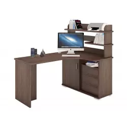 Мэрдэс Компьютерный стол Голиаф, СР-165, Левый, нельсон / белый Компьютерные столы